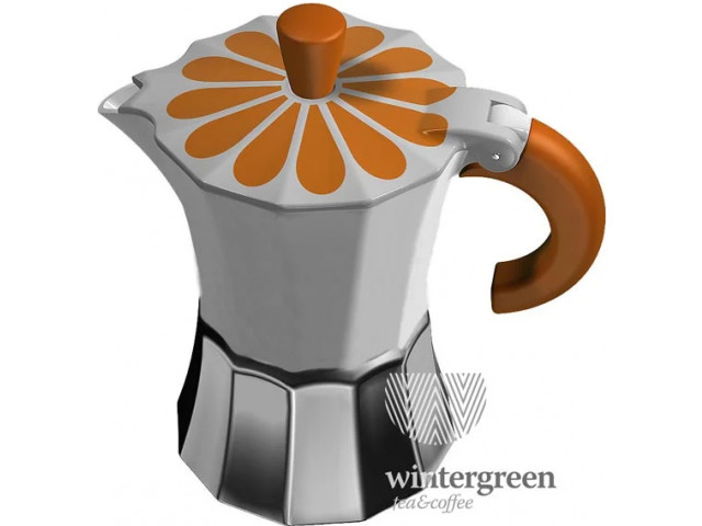 Гейзерная кофеварка Morosina (на 3 чашки) Ромашка MOR002-FLOWER