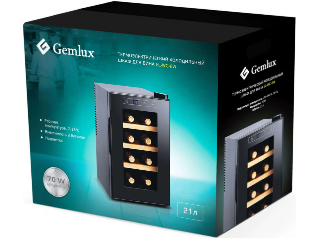 Холодильный шкаф для вина GEMLUX GL-WC-8W