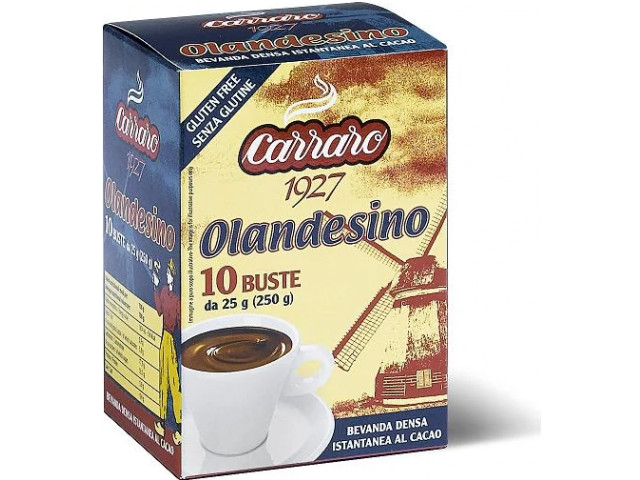 Растворимое какао Carraro Cacao Olandesino 10 пак. по 25 гр.