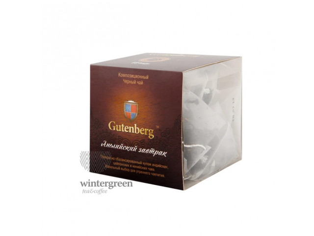 Чай Gutenberg черный ароматизированный в пирамидке Английский Завтрак (кор. 12 шт.) PR34010-1