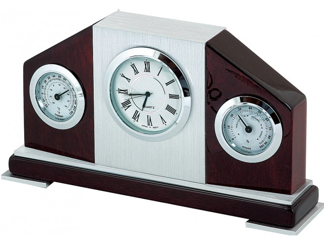Часы настольные с термометром и гигрометром A9015