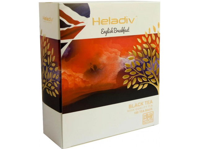 Чай в пакетиках heladiv english breakfast 100 пакетов