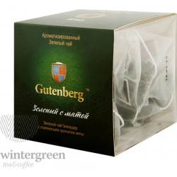 Чай Gutenberg зелёный ароматизированный в пирамидке Зелёный с мятой (кор. 12 шт.) PR15009-1